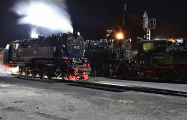 Harzer Schmalspurbahn bei Nacht 