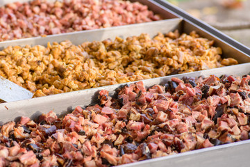 Traditional Hungarian pig slaughter dishes, roast pork