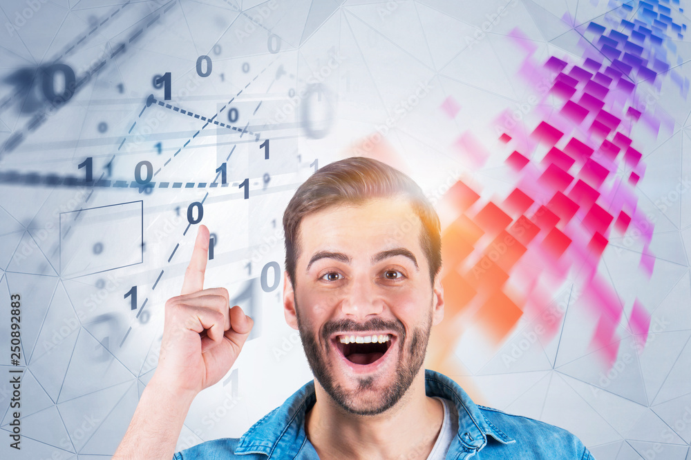 Aufkleber man has idea about coding