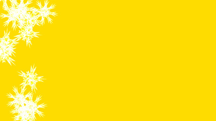 Abstract background with a variety of colorful snowflakes. Big and small.