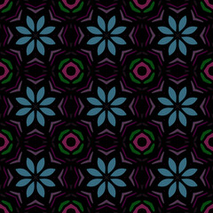 Seamless background pattern with a variety of multicolored lines.