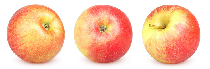 Isolated apples. Collection of red apple isolated on white background with clipping path
