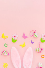 Creative Easter flat lay composition