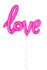 Fototapeta premium love balloon font isolated on white
