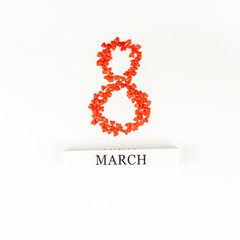 8 March International Women's Day greeting card