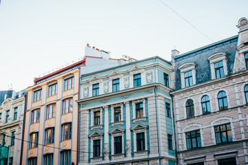 Fototapeta na wymiar Historic Buildings in the Old Town of Riga