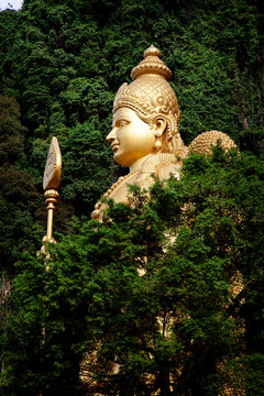 View of Murugan Statue among trees 