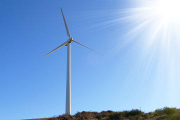 wind turbine in field