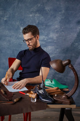 young awesome man modelling brand, close up photo