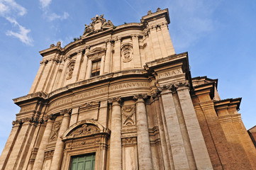 Fototapeta na wymiar Roma, la chiesa di San Luca e Santa Martina