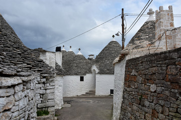 Fototapeta na wymiar Unique Trulli houses of Alberobello, Puglia region, Italy