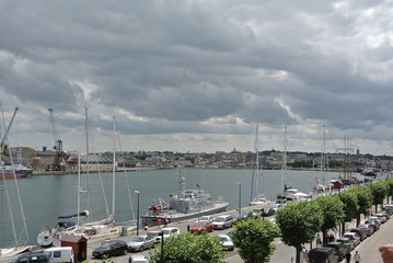 Inter harbor before storm view 