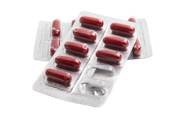 vitamins capsules isolated