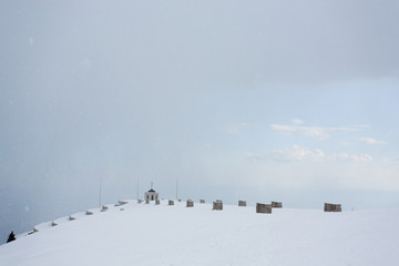 First world war memorial in winter season,Italy landmark