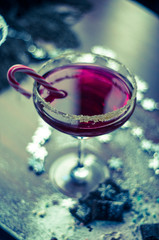 Pink Christmas cocktail