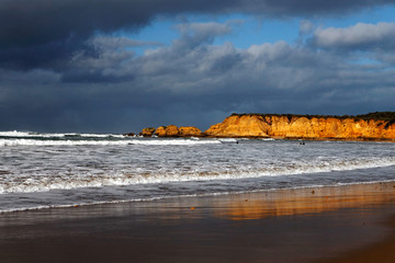 Sunrise at bells beach, australia