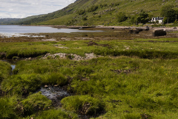 Fototapeta na wymiar Typical landscape on the Gaelic peninsula Applecross