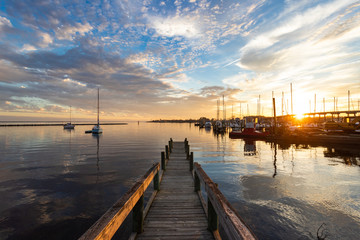 Sunset over the Harbor in Oriental, NC