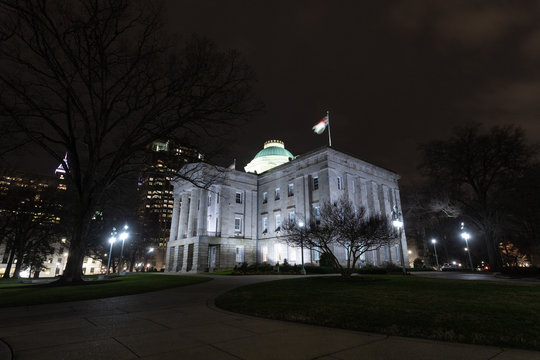 North Carolina Capitol Building at Night