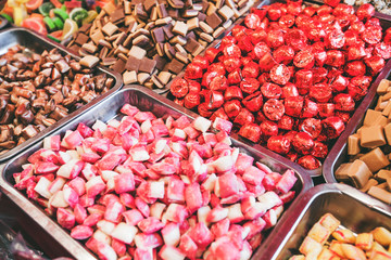 Colorful Confectionery At Candy Shop