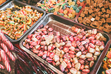 Colorful Confectionery At Candy Store