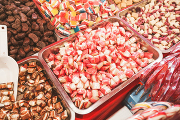 Colorful Confectionery At Candy Shop