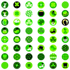 St Patricks Day one inch circles