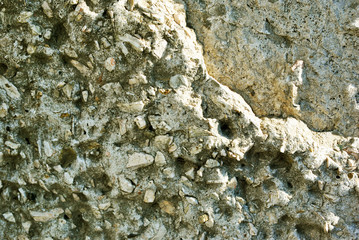 Gray textured paint stony surface close up detail, grunge horizontal shabby background