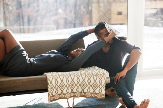 Young couple at home 