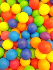 Fototapeta na wymiar Many bright and colored balls