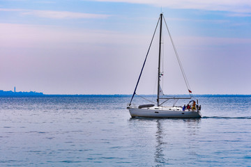 yacht in the sea