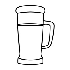 Beer cup cartoon isolated