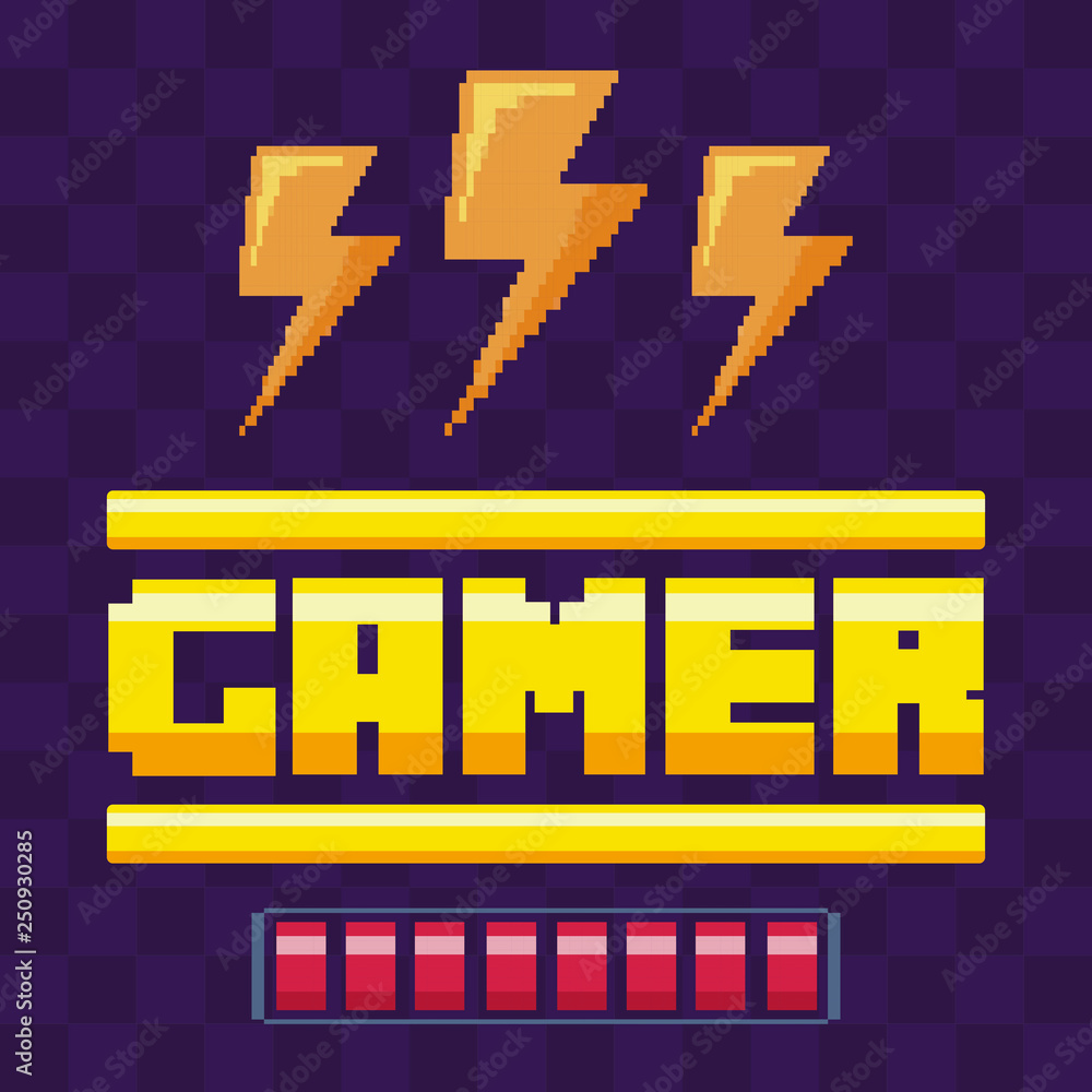 Poster classic video game power rays