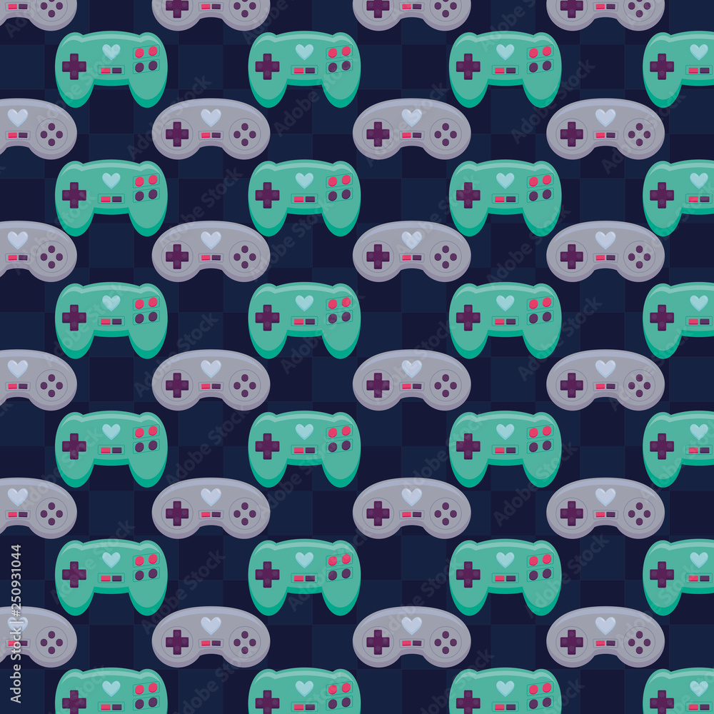 Poster classic video game controls pattern
