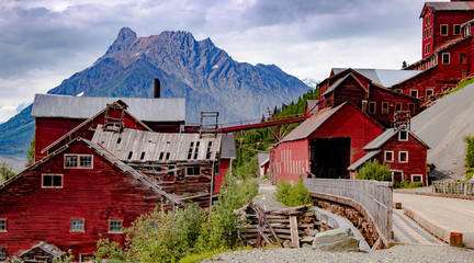 Kennecott Copper Mine is abandoned to the Alaskan Mountains.