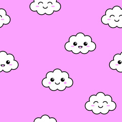 Seamless Pattern Cute Cloud