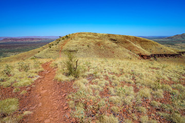 hiking on mount bruce in karijini national park, western australia 24