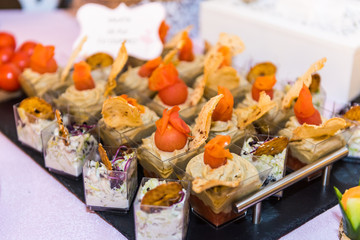 appetizers with eggplant salad