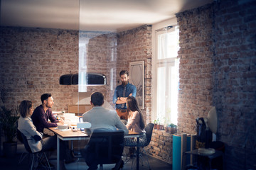 Five people in office during meeting 