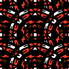 Seamless abstract pattern with scales. Vector illustration