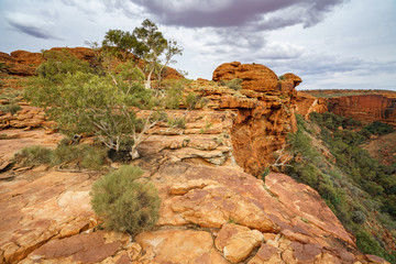 hiking in kings canyon in watarrka national park, northern territory, australia 46