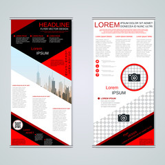 Modern roll-up business banners vector template	