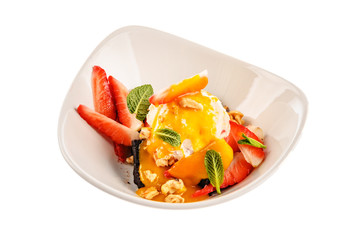 ice-cream with fruit