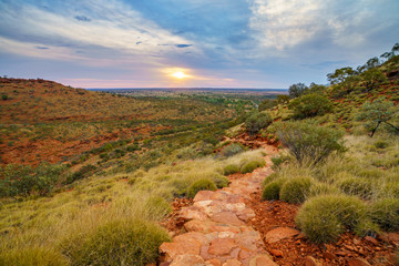hiking kings canyon at sunset, watarrka national park, northern territory, australia 12