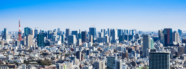 Fototapeta na wymiar 東京タワー・都市風景イメージ　ワイド
