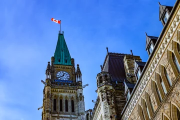 Fotobehang Ottawa, CANADA - 17 februari 2019: Federaal Parlementsgebouw van Canada in Ottawa, Noord-Amerika © Deyan