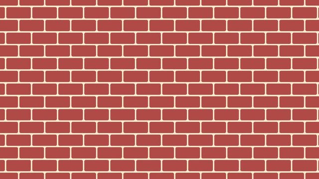 Brown brick wall background, cartoon brick wall for your design, 3d rendering abstract backdrop of flat style, computer generated