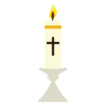 Isolated Paschal candle image. Holy week. Vector illustration design