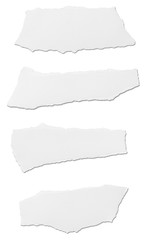 white paper ripped message torn