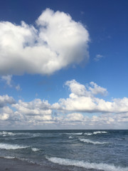 beautiful ocean and clouds in sunny Florida